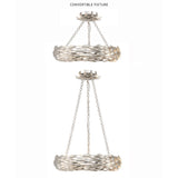 Broche Woven Torus Semi-Flush Mount 18'' Antique Silver