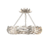 Broche Woven Torus Semi-Flush Mount 18'' Antique Silver
