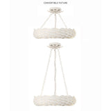 Broche Woven Torus Semi-Flush Mount 18'' Matte White