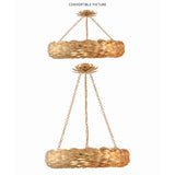 Broche Woven Torus Semi-Flush Mount 24'' Antique Gold