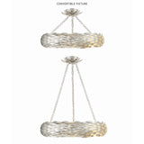 Broche Woven Torus Semi-Flush Mount 24'' Antique Silver