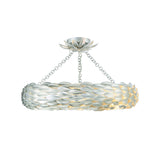 Broche Woven Torus Semi-Flush Mount 24'' Antique Silver