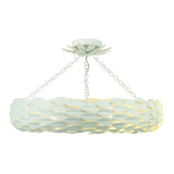 Broche Woven Torus Semi-Flush Mount 24'' Matte White