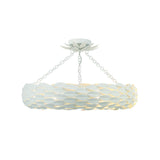 Broche Woven Torus Semi-Flush Mount 24'' Matte White