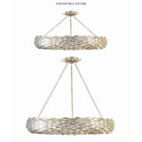 Broche Woven Torus Semi-Flush Mount 33.5'' Antique Silver