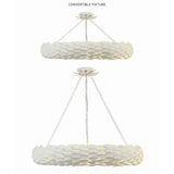 Broche Woven Torus Semi-Flush Mount 33.5'' Matte White