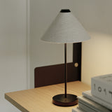 Brolly Portable Table Lamp Linen By New Works - Lifestyle View3