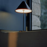 Brolly Portable Table Lamp Steel Black By New Works - Lifestyle View11