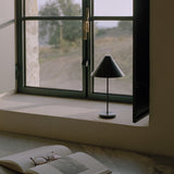 Brolly Portable Table Lamp Steel Black By New Works - Lifestyle View15