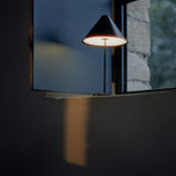 Brolly Portable Table Lamp Steel Black By New Works - Lifestyle View16