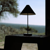 Brolly Portable Table Lamp Steel Black By New Works - Lifestyle View26