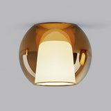 Bronze Glass Glo Wall/Ceiling Light by Penta