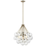 Bronzeville Three Light Pendant Satin Brass By Visual Comfort Studio