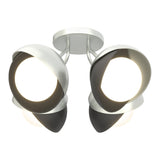 Brooklyn 4-Light Double Shade Semi-Flush Mount in Vintage Platinum, Black by Hubbardton Forge