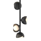 Brooklyn 4-Light Double Shade Vertical Pendant in Black, Dark Smoke by Hubbardton Forge