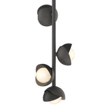 Brooklyn 4-Light Double Shade Vertical Pendant in Natural Iron, Black by Hubbardton Forge