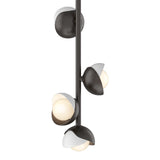 Brooklyn 4-Light Double Shade Vertical Pendant in Oil Rubbed Bronze, White by Hubbardton Forge