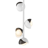 Brooklyn 4-Light Double Shade Vertical Pendant in White, Oil Rubbed Bronze by Hubbardton Forge