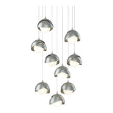 Brooklyn 9-Light Double Shade Chandelier in Vintage Platinum, Vintage Platinum, Long by Hubbardton Forge