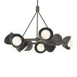 Brooklyn 9-Light Double Shade Ring Chandelier in Dark Smoke, Black by Hubbardton Forge