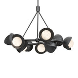 Brooklyn 9-Light Double Shade Ring Chandelier in Ink, Black by Hubbardton Forge
