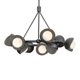 Brooklyn 9-Light Double Shade Ring Chandelier in Ink, Dark Smoke by Hubbardton Forge