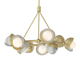 Brooklyn 9-Light Double Shade Ring Chandelier in Modern Brass, Sterling by Hubbardton Forge
