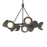 Brooklyn 9-Light Double Shade Ring Chandelier in Natural Iron, Dark Smoke by Hubbardton Forge