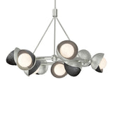 Brooklyn 9-Light Double Shade Ring Chandelier in Sterling, Ink by Hubbardton Forge