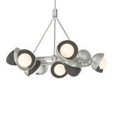 Brooklyn 9-Light Double Shade Ring Chandelier in Sterling, Natural Iron by Hubbardton Forge
