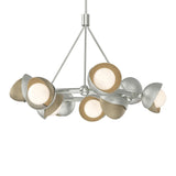 Brooklyn 9-Light Double Shade Ring Chandelier in Sterling, Soft Gold by Hubbardton Forge