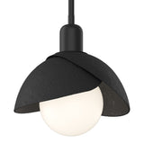 Brooklyn Double Shade Mini Pendant in Black, Black by Hubbardton Forge