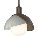 Brooklyn Double Shade Mini Pendant in Bronze, Sterling by Hubbardton Forge