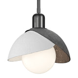 Brooklyn Double Shade Mini Pendant in Ink, White by Hubbardton Forge