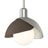 Brooklyn Double Shade Mini Pendant in Sterling, Bronze by Hubbardton Forge