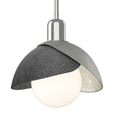 Brooklyn Double Shade Mini Pendant in Sterling, Ink by Hubbardton Forge