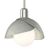 Brooklyn Double Shade Mini Pendant in Sterling, Sterling by Hubbardton Forge