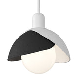 Brooklyn Double Shade Mini Pendant in White, Black by Hubbardton Forge