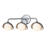 Brooklyn Single Shade Vanity Light, shown in Sterling, Sterling, by Hubbardton Forge