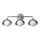 Brooklyn Single Shade Vanity Light, shown in Sterling, Sterling, by Hubbardton Forge