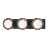 Brooklyn Straight Double Shade Vanity Light 3 Light in Black, Black by Hubbardton Forge