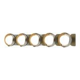 Brooklyn Straight Double Shade Vanity Light 5 Light in Sterling, Modern Brass by Hubbardton Forge
