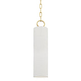 Brookville Pendant - Aged Brass with White by Hudson Valley