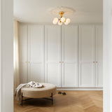Brushed Brass/Opal 6 Lights Apiales Ceiling Light by Nuura