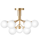 Brushed Brass/Opal 9 Lights Apiales Ceiling Light by Nuura
