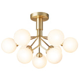 Brushed Brass/Opal 9 Lights Apiales Ceiling Light by Nuura