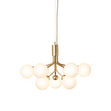 Brushed Brass/Opal 9 Lights Apiales Chandelier by Nuura