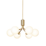 Brushed Brass/Opal Apiales 6 Pendant Light by Nuura