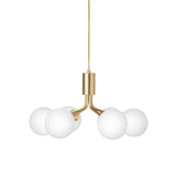Brushed Brass/Opal Apiales 6 Pendant Light by Nuura