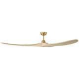 Brushed Brass Housing with Washed White Oak Blades Maverick Smart 70inch Ceiling Fan by Visual Comfort Fans